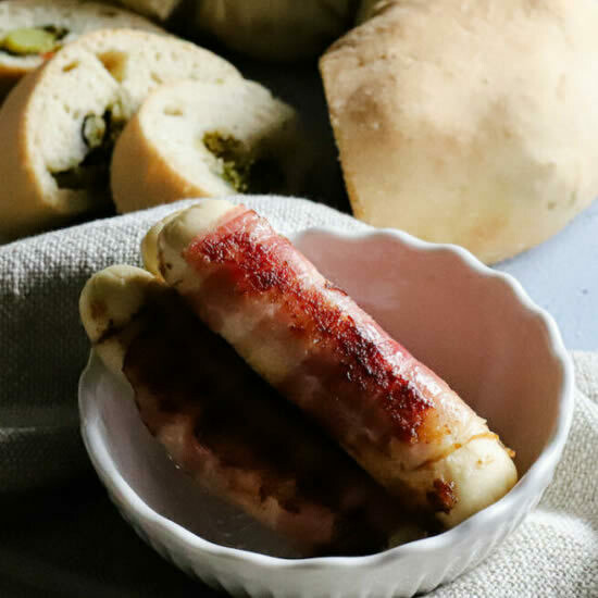 Gefüllter Brotkranz mit Käsegriller